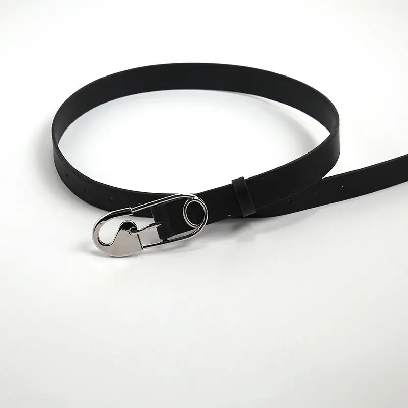Women's Black Safety Belt Casual Jeans Set - Image 3