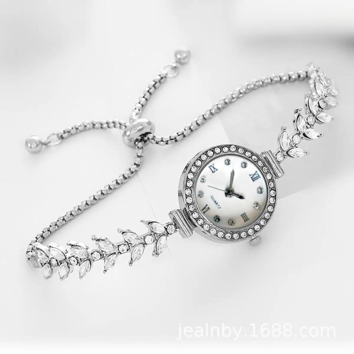 Cross-Border Mermaid Women's Watch Silver Crystal Band - Image 10