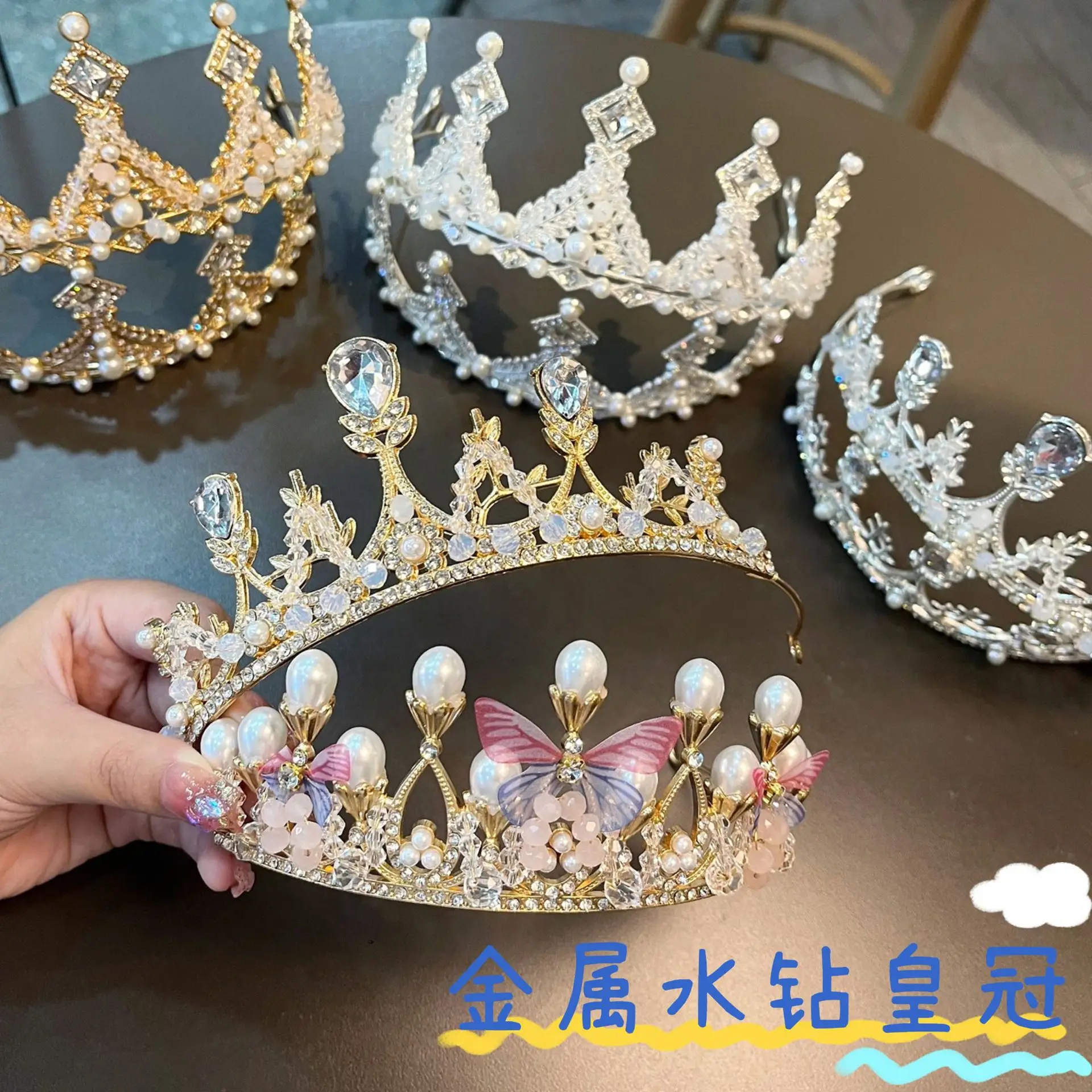 Electroplated Rhinestone Princess Crown Headband - Image 12