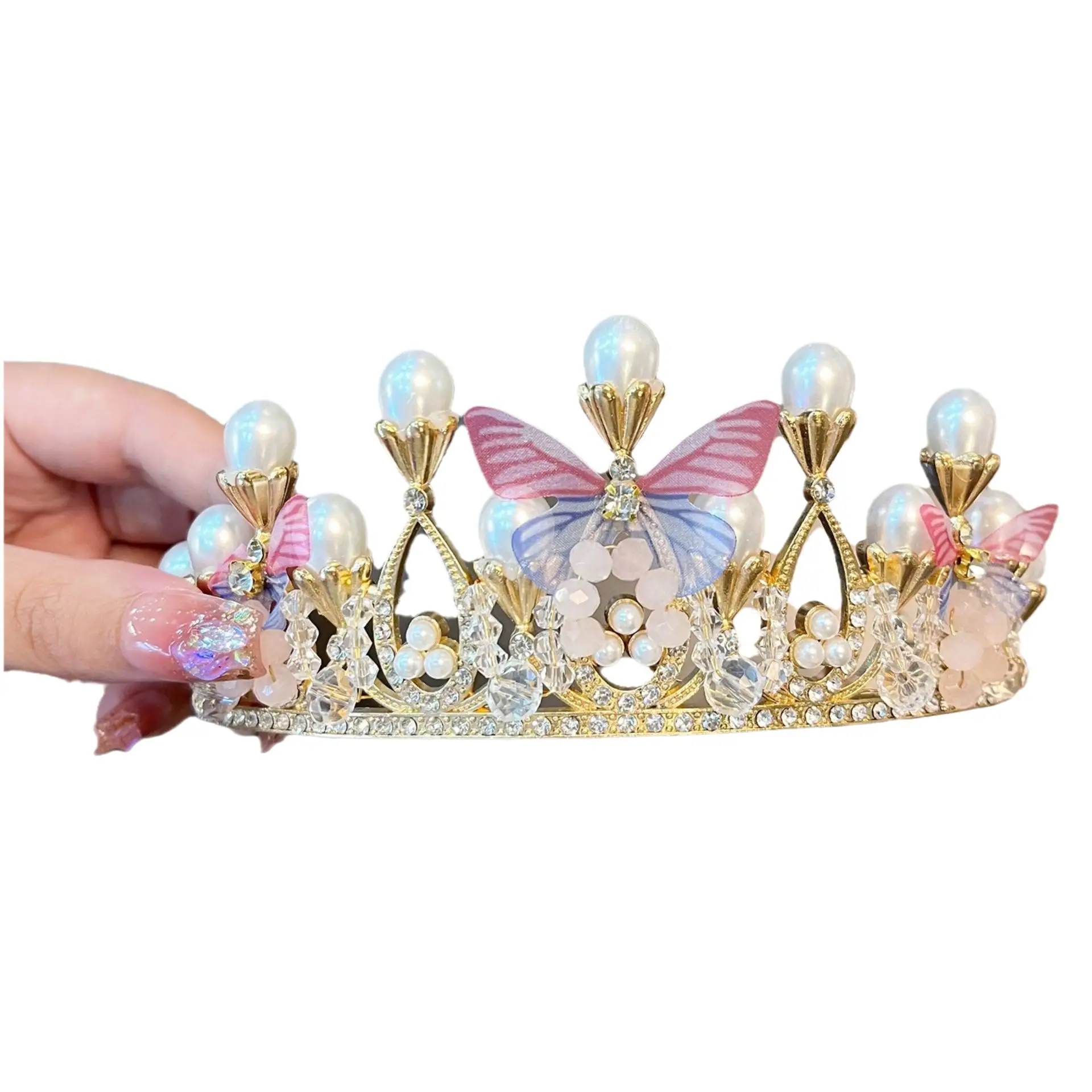 Electroplated Rhinestone Princess Crown Headband - Image 15