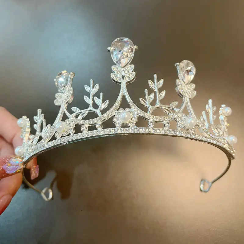 Electroplated Rhinestone Princess Crown Headband - Image 10
