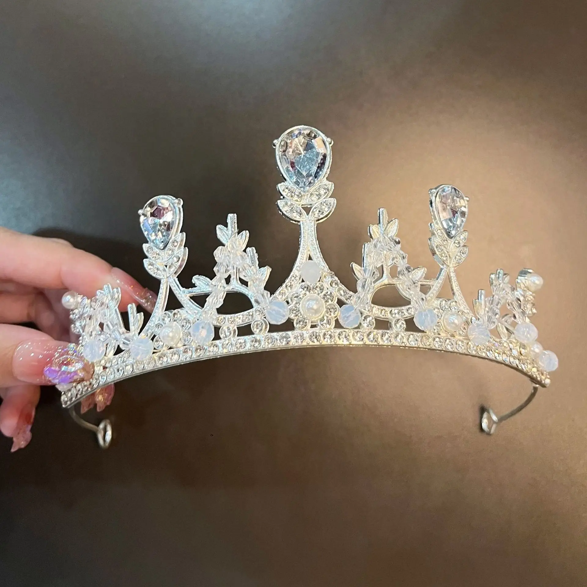 Electroplated Rhinestone Princess Crown Headband - Image 4