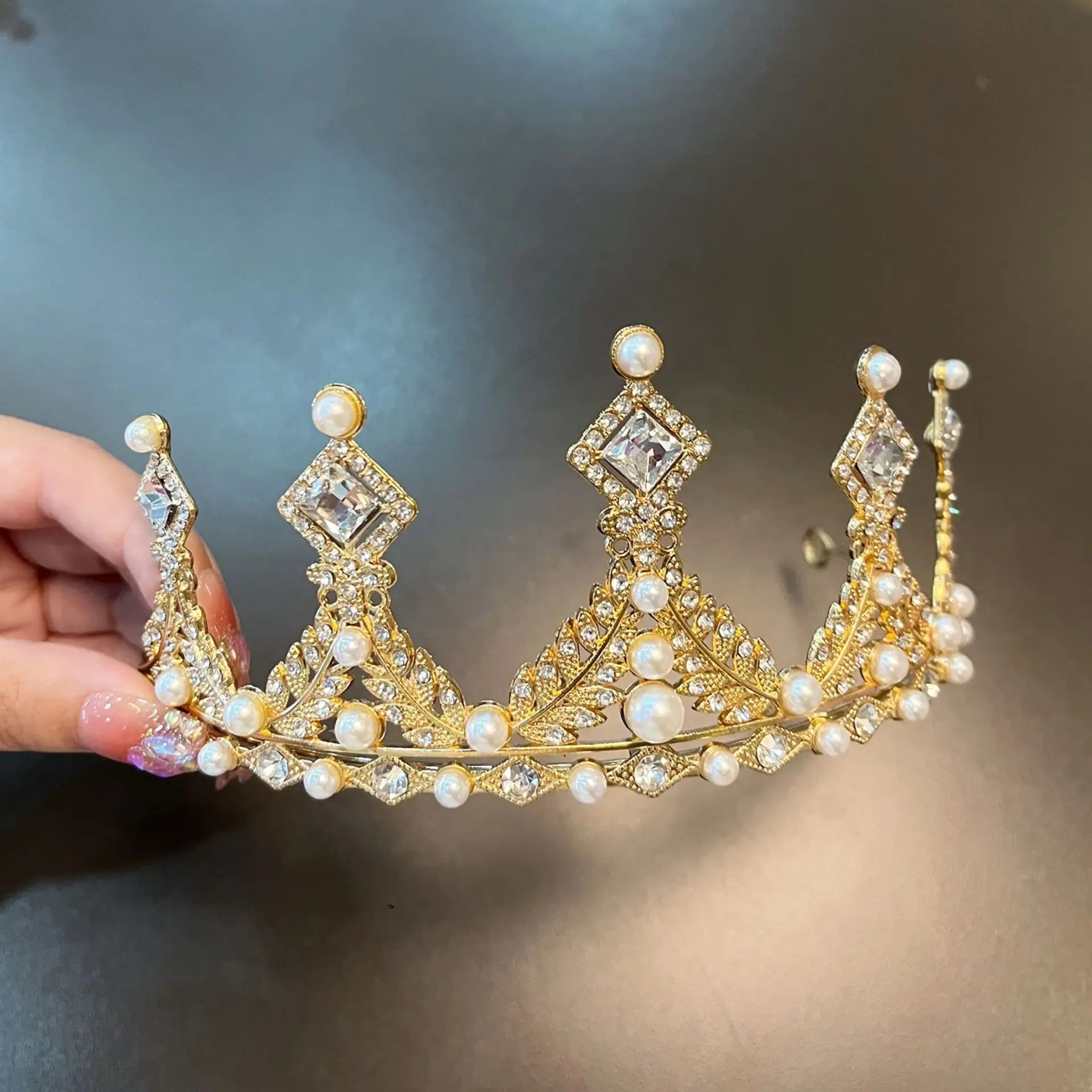 Electroplated Rhinestone Princess Crown Headband - Image 7