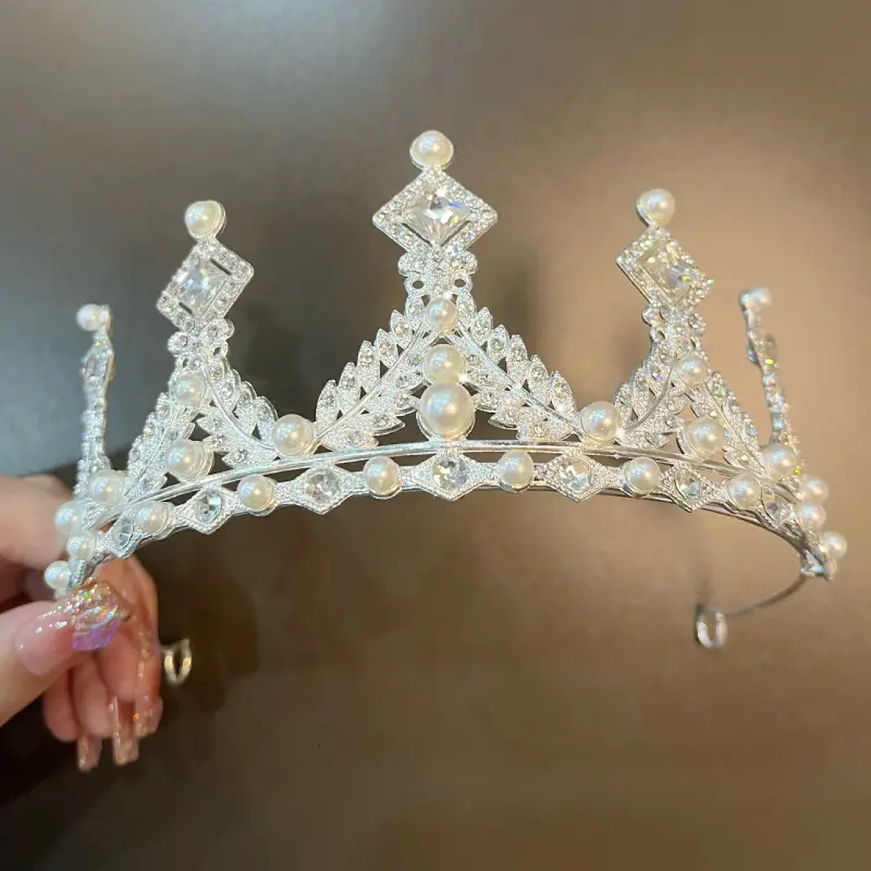 Electroplated Rhinestone Princess Crown Headband - Image 8