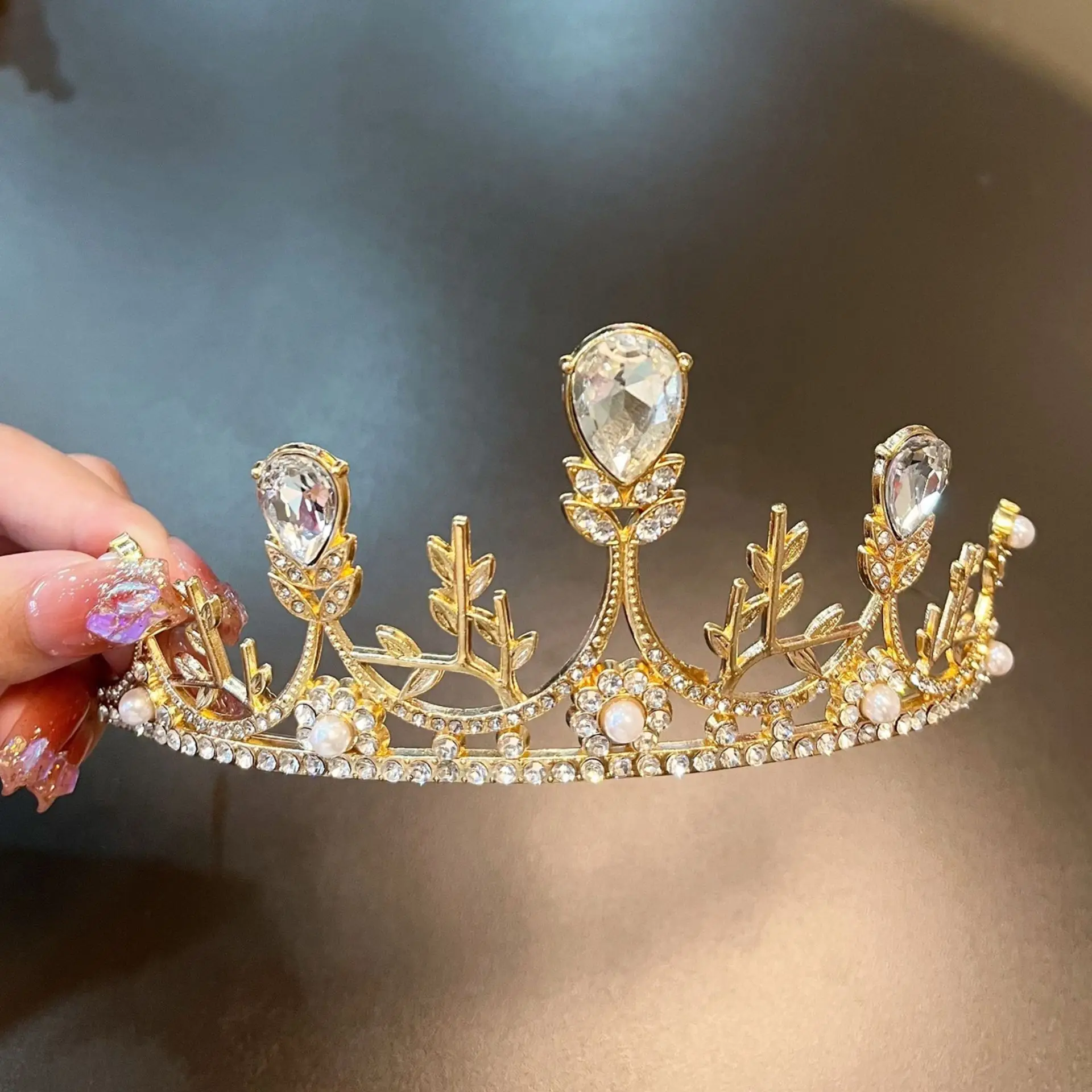 Electroplated Rhinestone Princess Crown Headband - Image 9