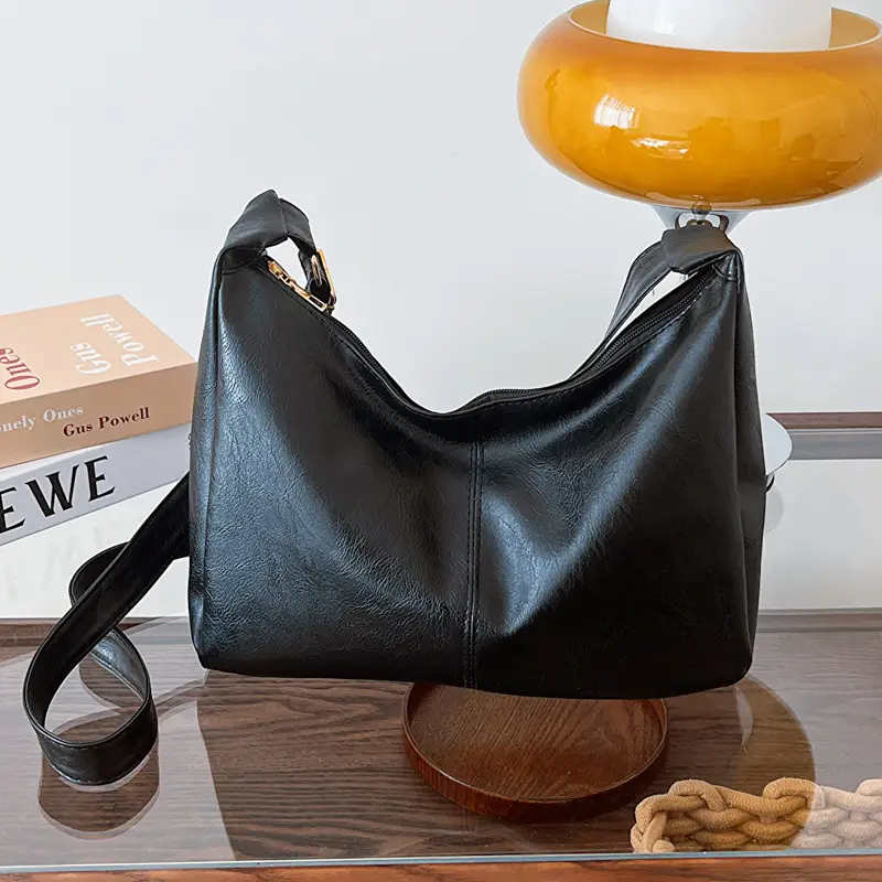 Brown Korean Style Large Cap Bag for Women - Image 4