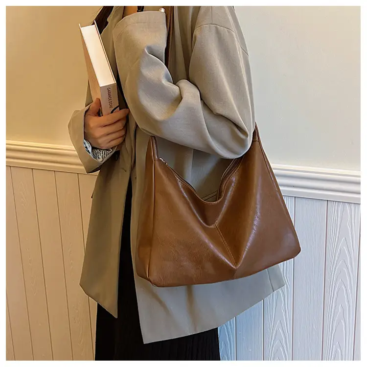 Brown Korean Style Large Cap Bag for Women — feature 11