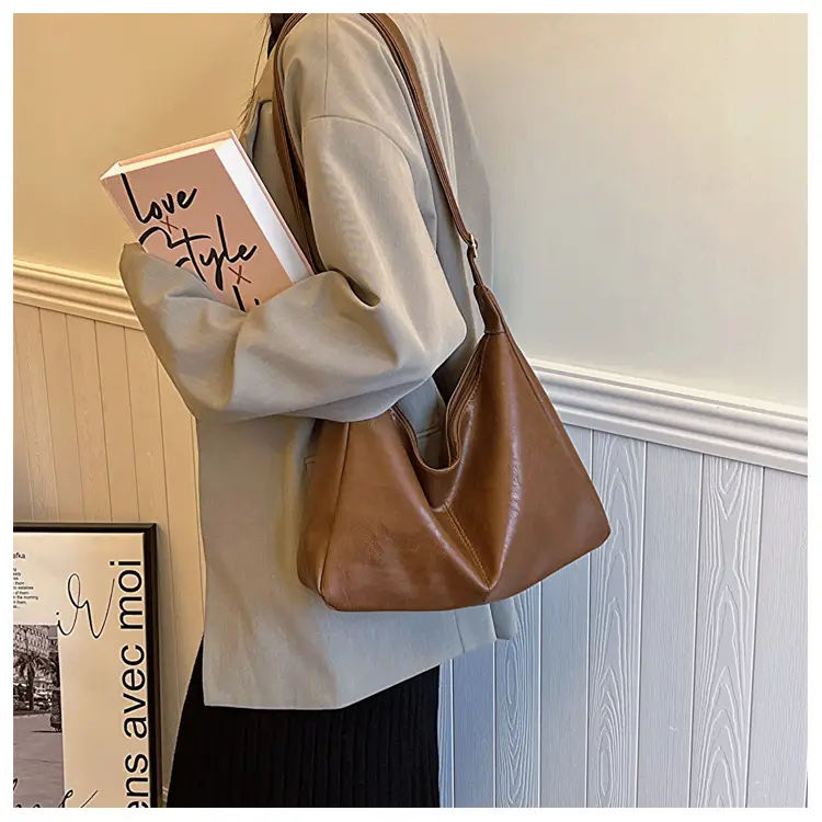 Brown Korean Style Large Cap Bag for Women — feature 12