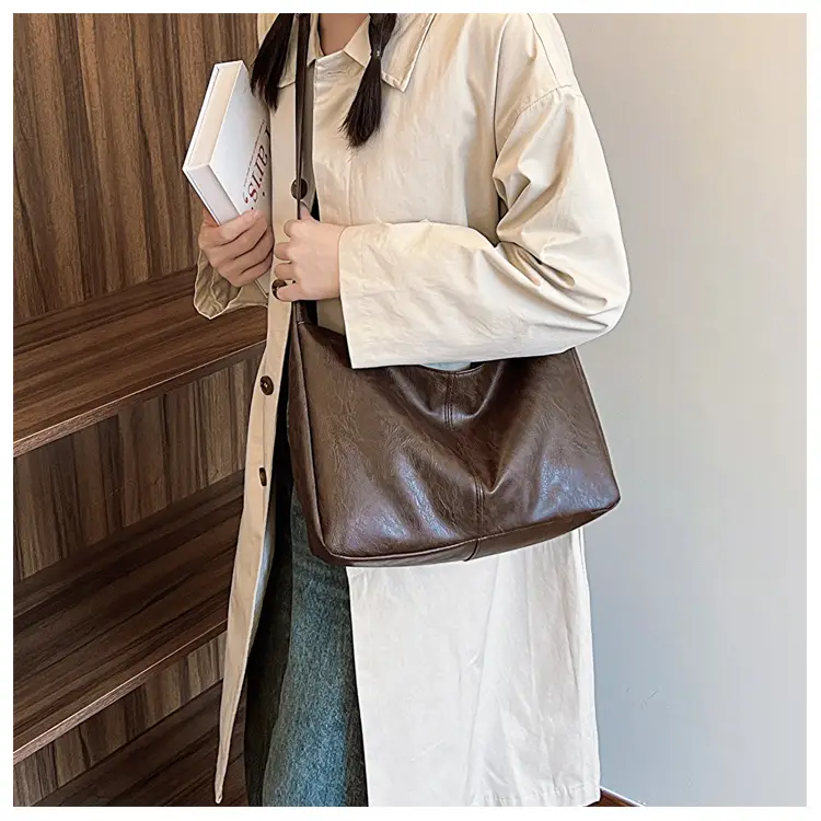 Brown Korean Style Large Cap Bag for Women — feature 17