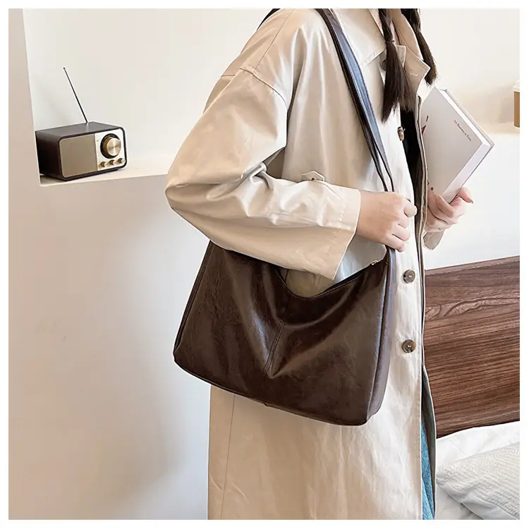 Brown Korean Style Large Cap Bag for Women — feature 18