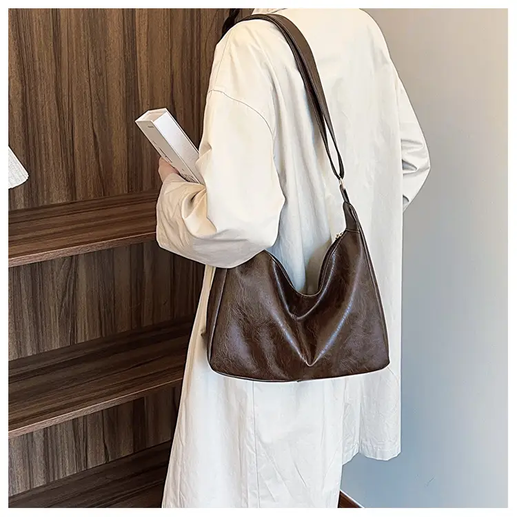 Brown Korean Style Large Cap Bag for Women — feature 19