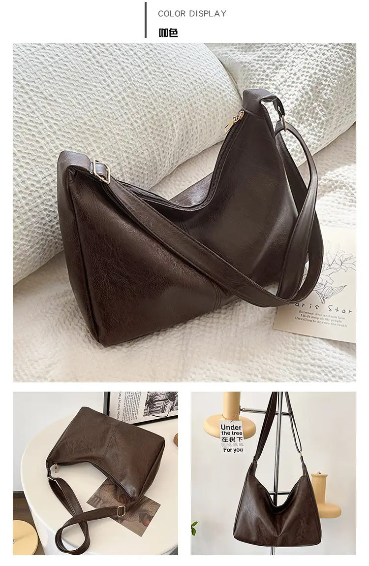 Brown Korean Style Large Cap Bag for Women — feature 23