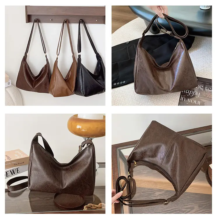 Brown Korean Style Large Cap Bag for Women — feature 7