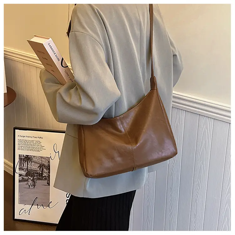 Brown Korean Style Large Cap Bag for Women — feature 9