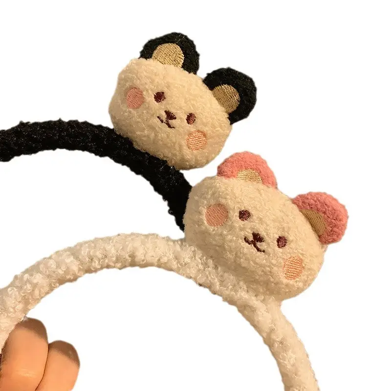 Furry Bear Face Wash Headband for Women - Image 8