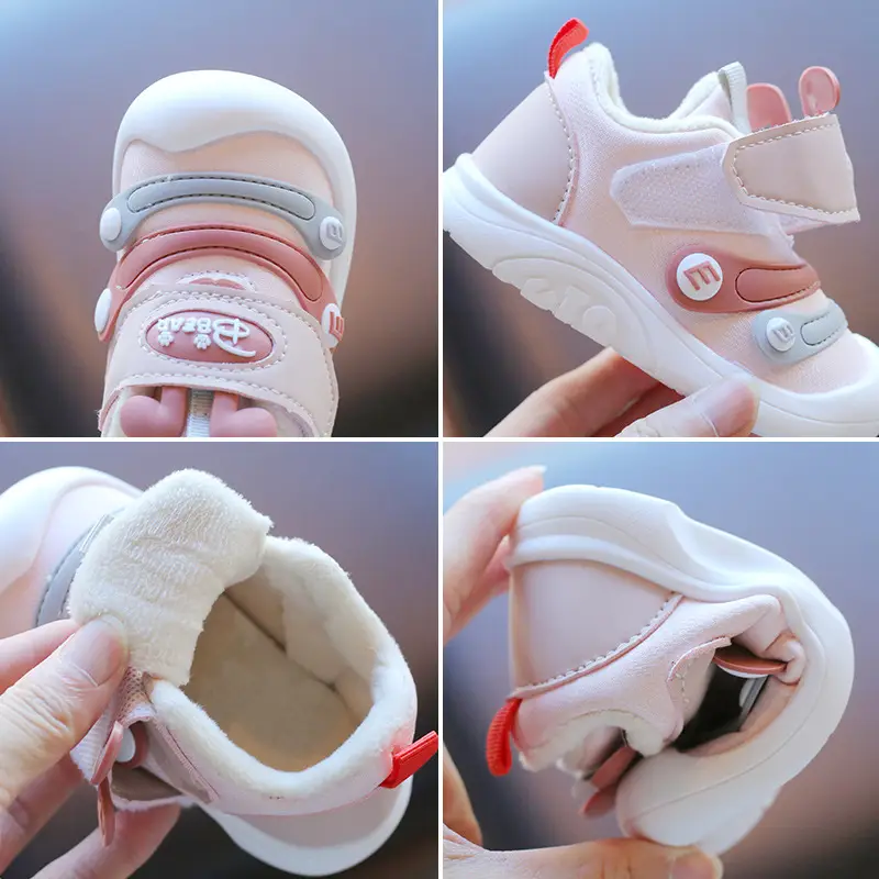 2024 New Winter Baby Shoes for Boys Plus Velvet Toddler Shoes