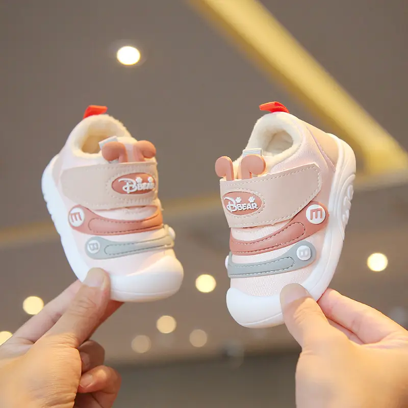 2024 New Winter Baby Shoes for Boys Plus Velvet Toddler Shoes