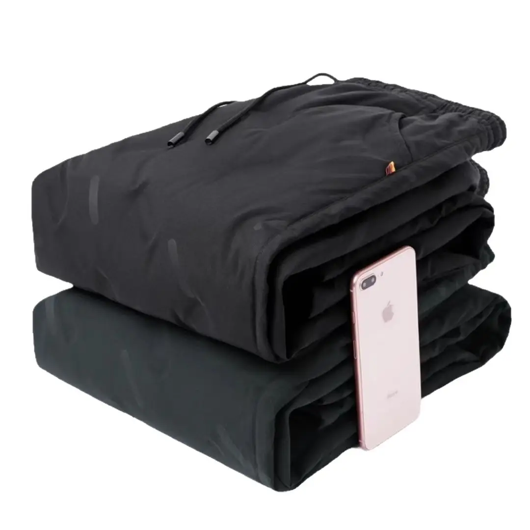 Men's Fleece Lined Winter Pants Black 2 Pcs - Image 5