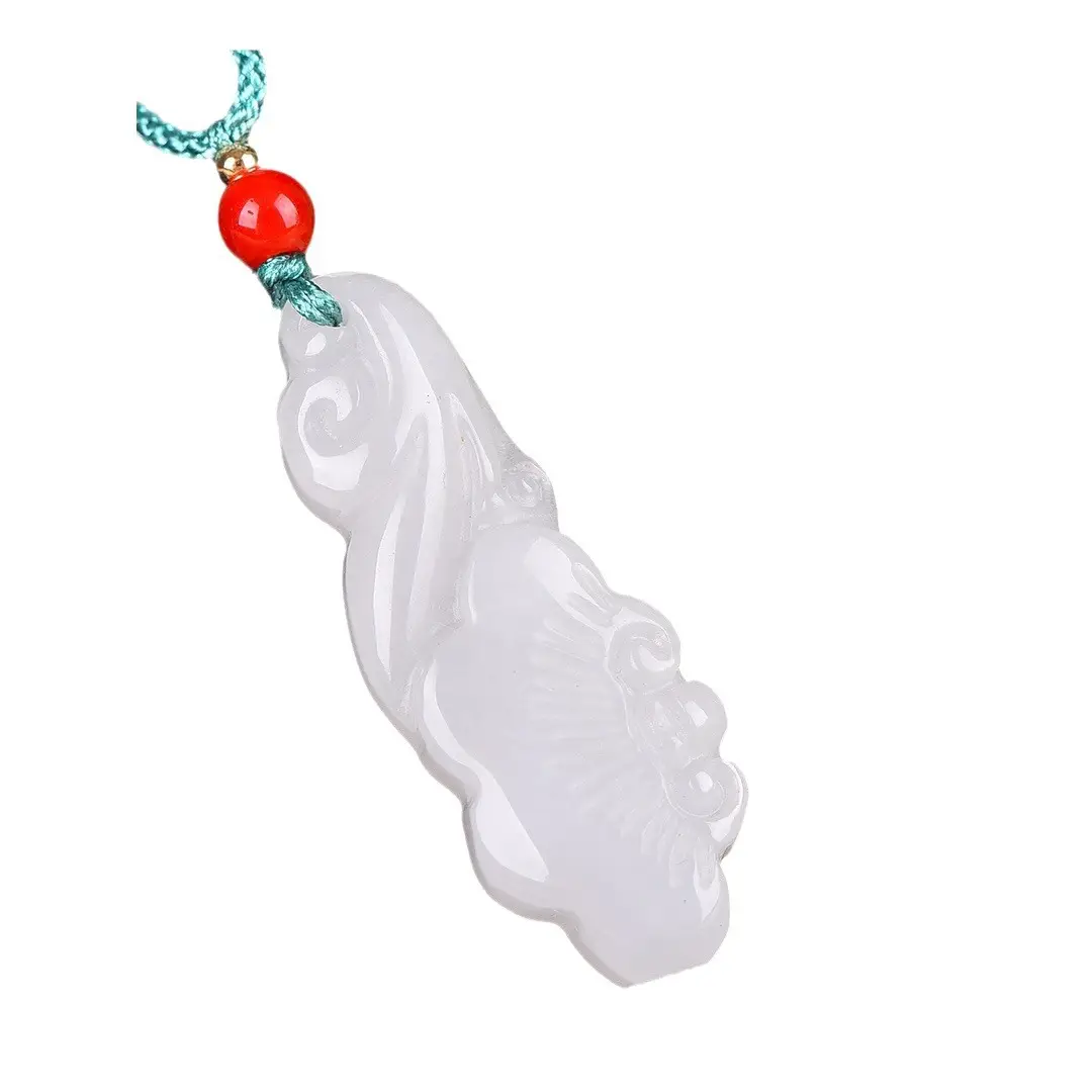 Exquisite Gold & Jade "Good Luck" Pendant - Image 6