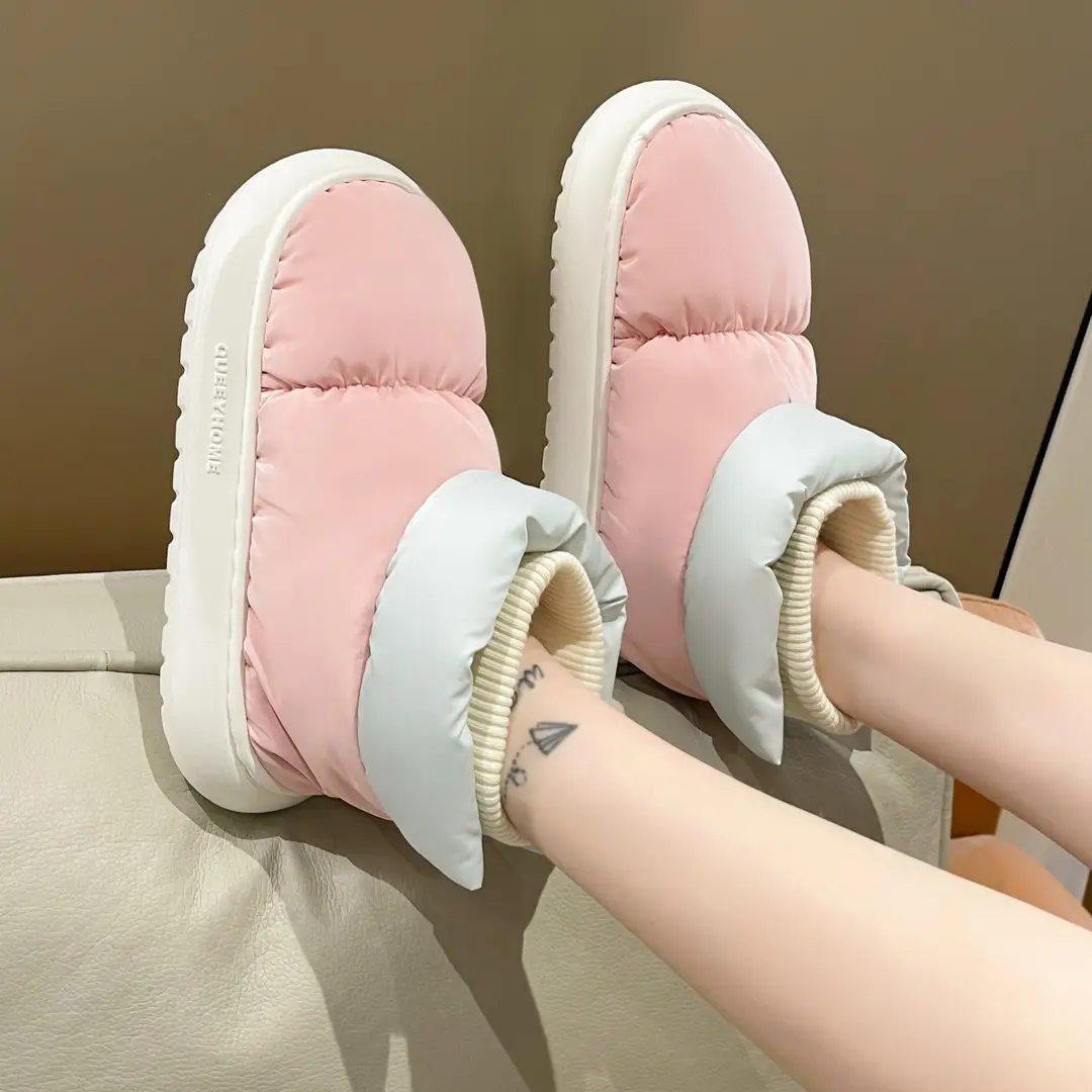 Waterproof Snow Boots for Women, Autumn and Winter, Fleece-Lined and Thickened, Outdoor Wear, 2026 New Model, Thick-Soled, Non-Slip, Northeast-Style Large Cotton Shoes for Women - Image 2