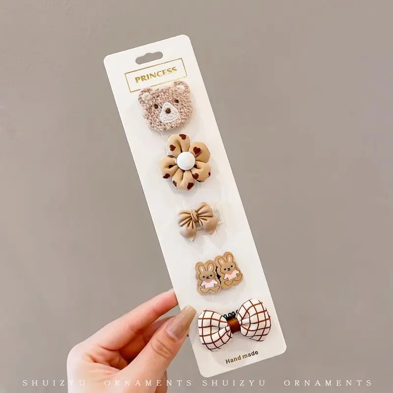 Cute Faux Fur Hair Clips for Girls Baby Bangs Clip - Image 36