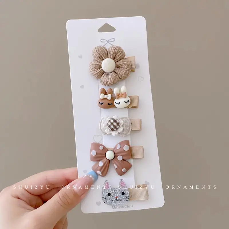 Cute Faux Fur Hair Clips for Girls Baby Bangs Clip - Image 40