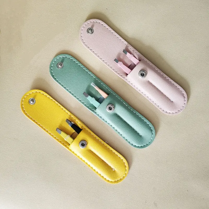 Stainless Steel Eyebrow Clip Tool Set Yellow
