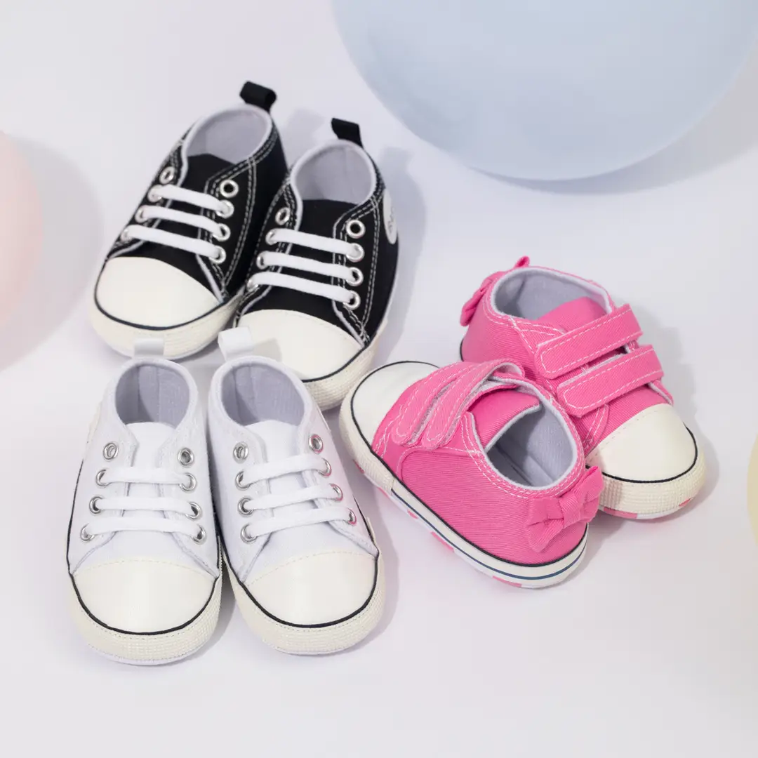 Spring and autumn baby canvas shoes side baby shoes casual non-slip soft bottom toddler shoes baby shoes - Image 2