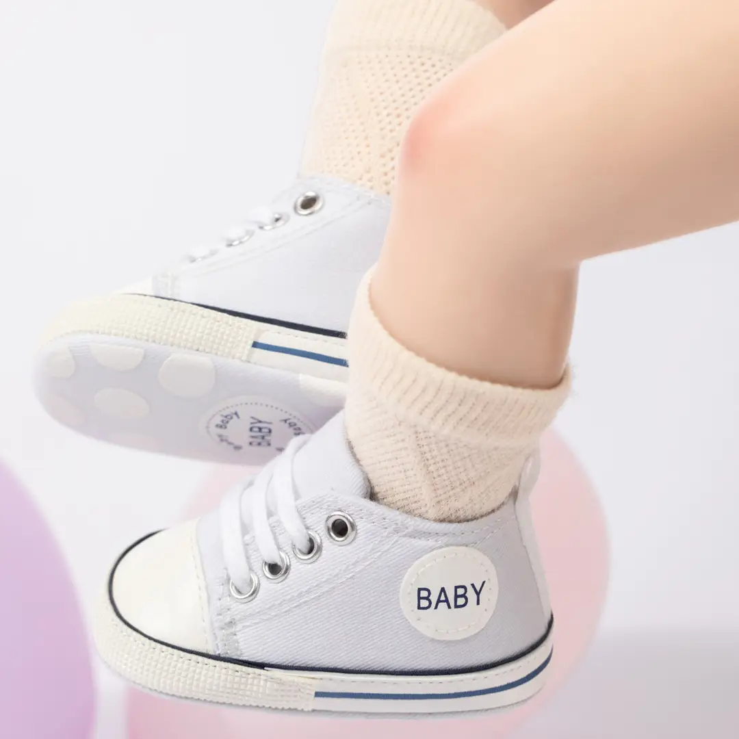 Spring and autumn baby canvas shoes side baby shoes casual non-slip soft bottom toddler shoes baby shoes - Image 4