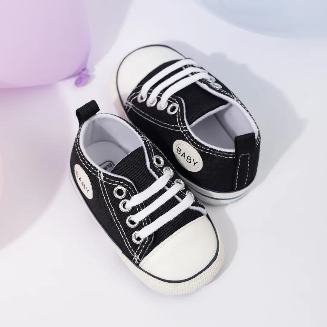Spring and autumn baby canvas shoes side baby shoes casual non-slip soft bottom toddler shoes baby shoes — feature 8