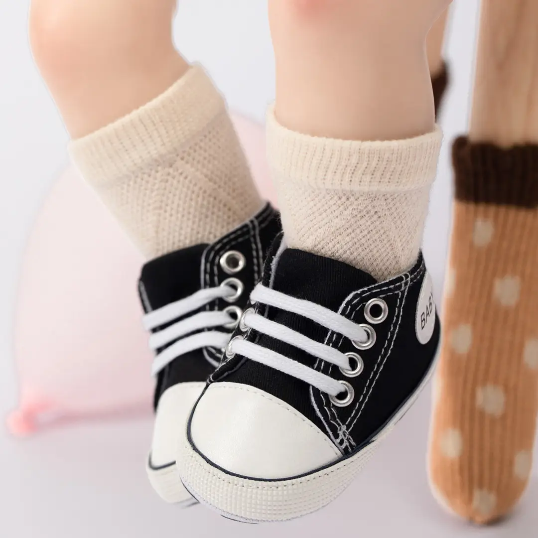 Spring and autumn baby canvas shoes side baby shoes casual non-slip soft bottom toddler shoes baby shoes — feature 9