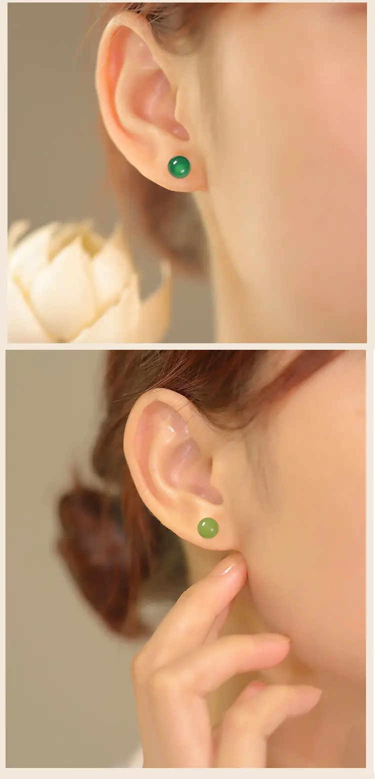 S925 Sterling Silver Natural Agate Earrings for Women — feature 10