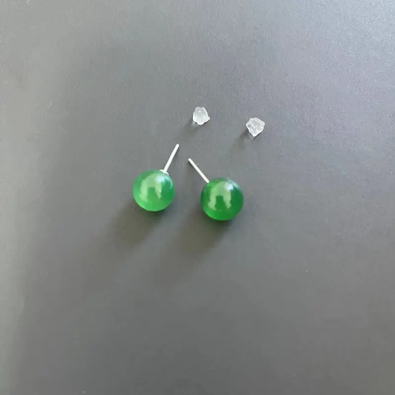S925 Sterling Silver Natural Agate Earrings for Women - Image 3