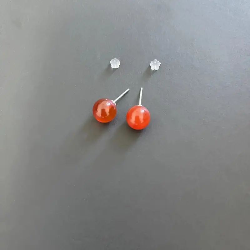 S925 Sterling Silver Natural Agate Earrings for Women - Image 8