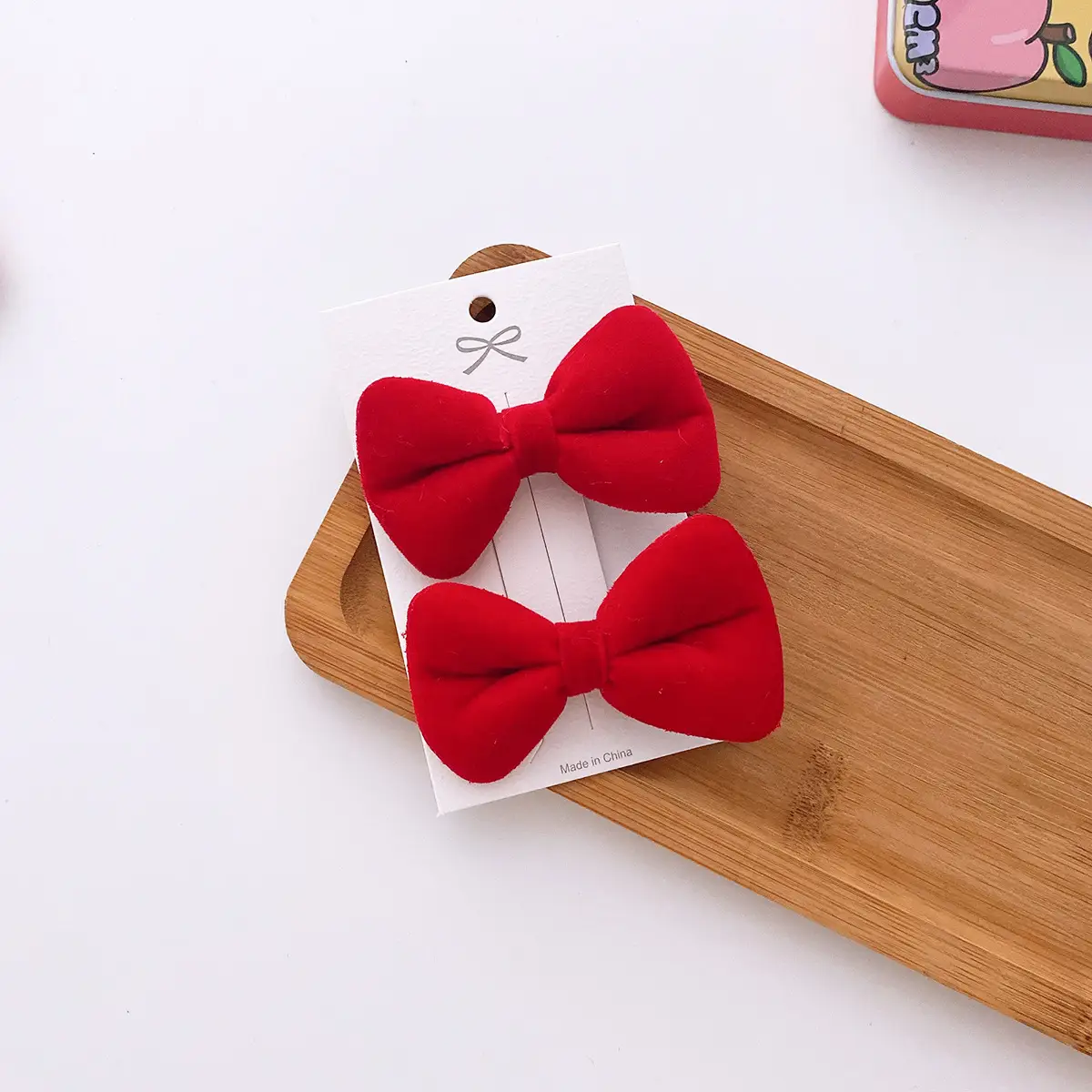 2023 New Bow Hairpins Red Duckbill Korean Style — feature 10