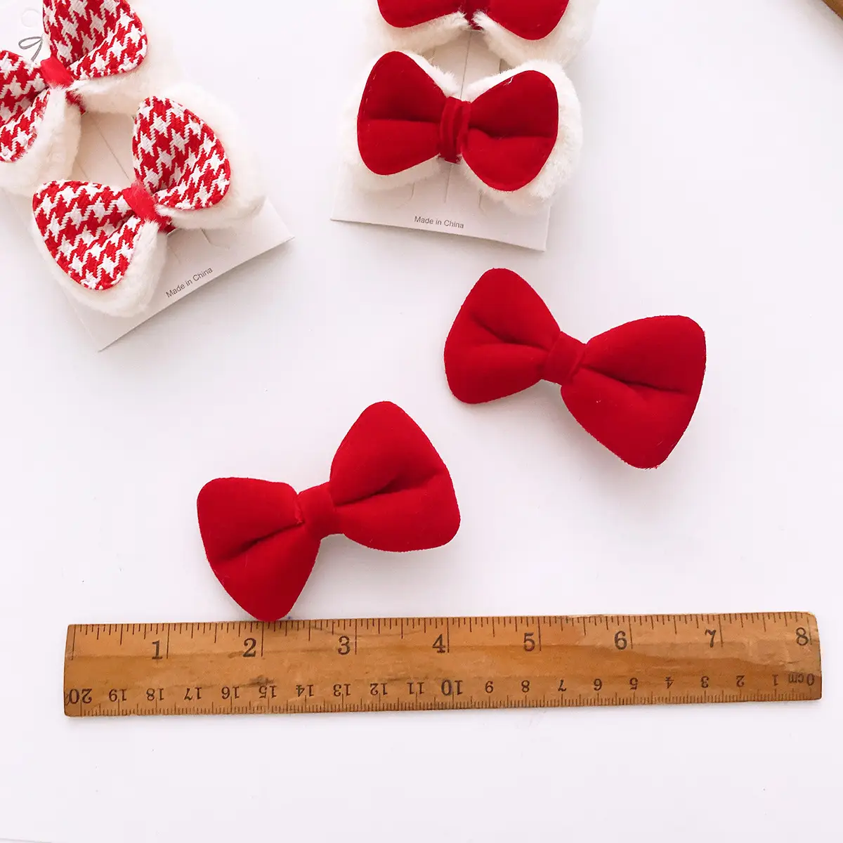 2023 New Bow Hairpins Red Duckbill Korean Style — feature 8