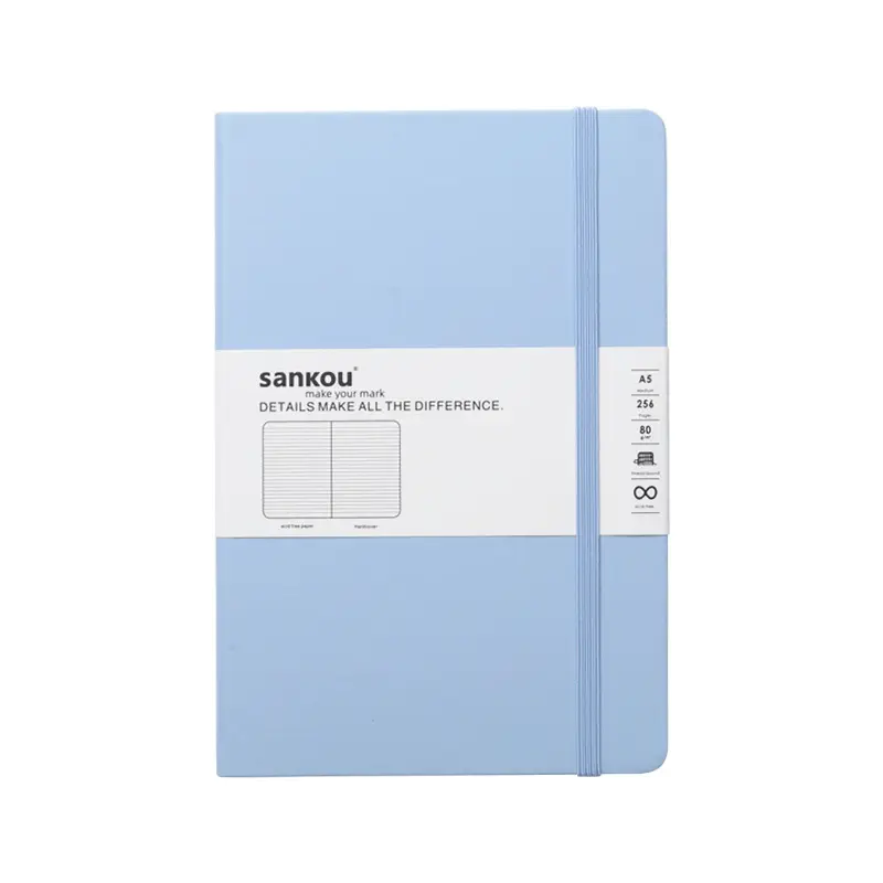 Blue A5 Notebook with Hard Strap & Enterprise Print - Image 41