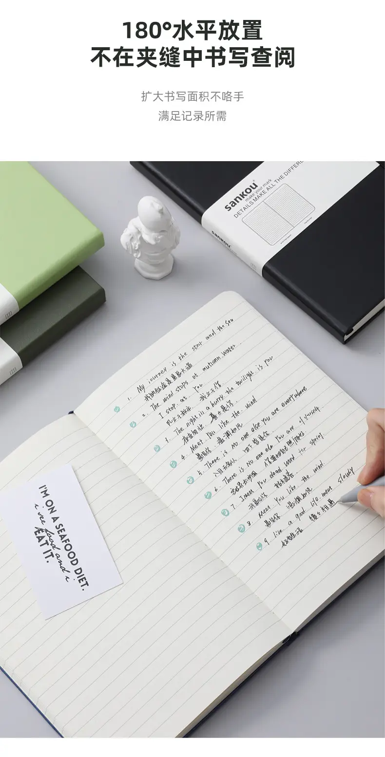 Blue A5 Notebook with Hard Strap & Enterprise Print — feature 14
