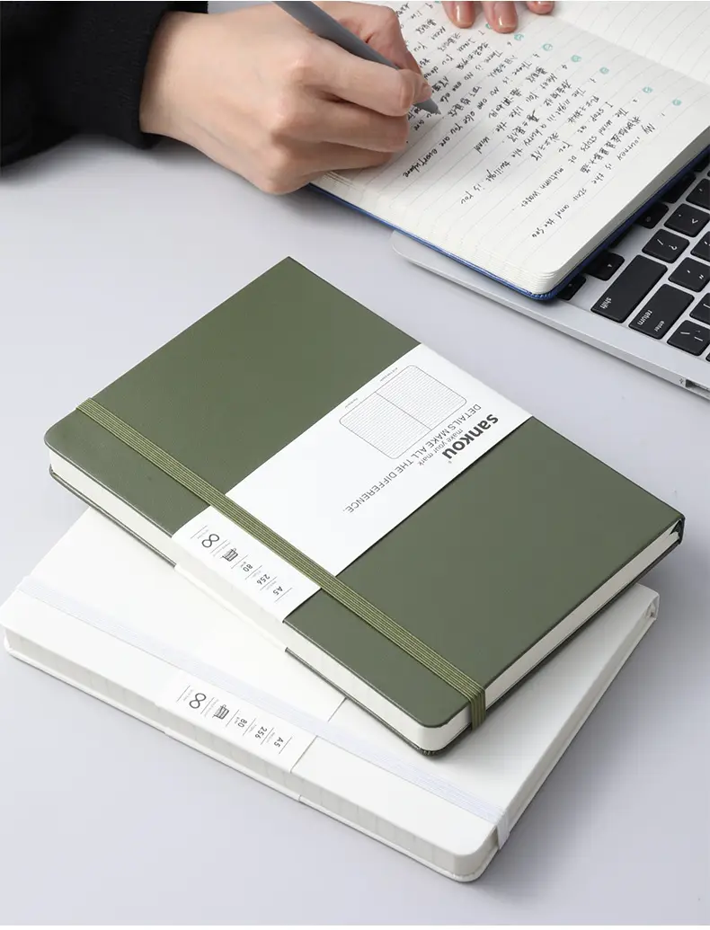 Blue A5 Notebook with Hard Strap & Enterprise Print — feature 22
