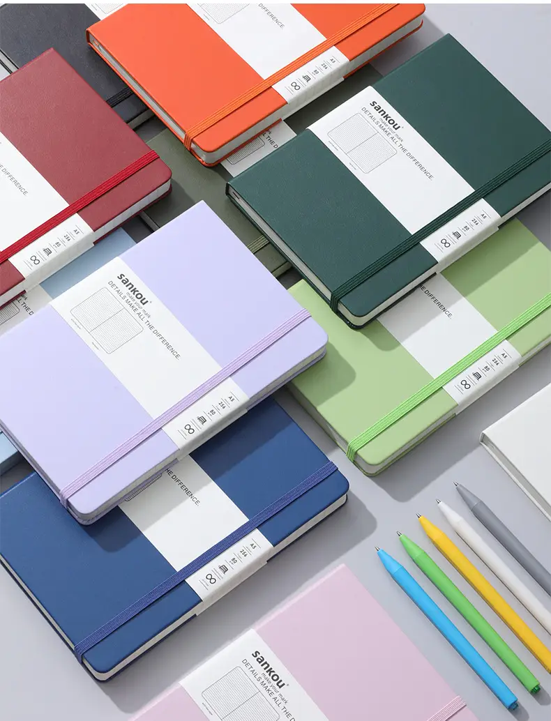 Blue A5 Notebook with Hard Strap & Enterprise Print — feature 23