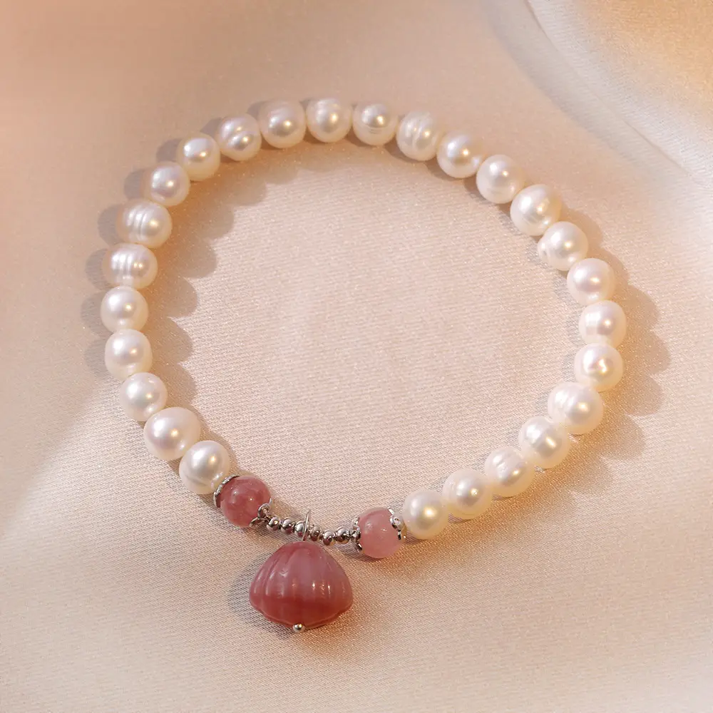 S925 Pearl Bracelet for Women Silver Adjustable - Image 3