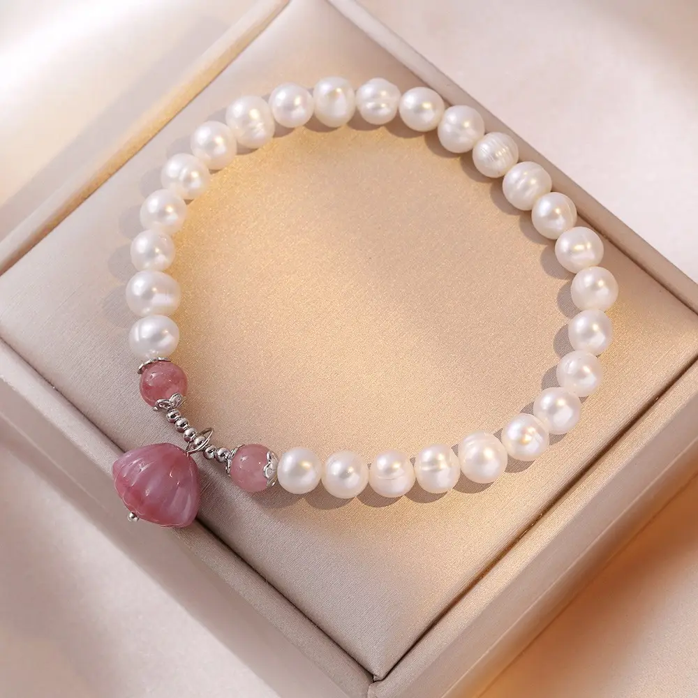 S925 Pearl Bracelet for Women Silver Adjustable - Image 4