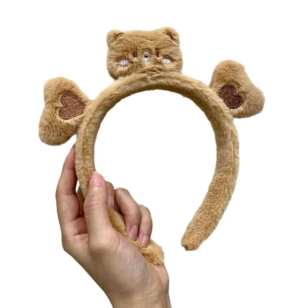 Plush Bear Face Washing Headband for Girls 2023