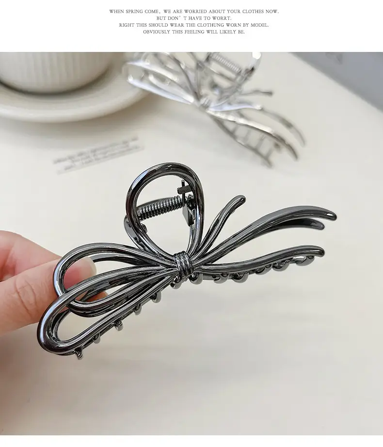 Glossy Silver Butterfly Hair Clips for Updos — feature 5