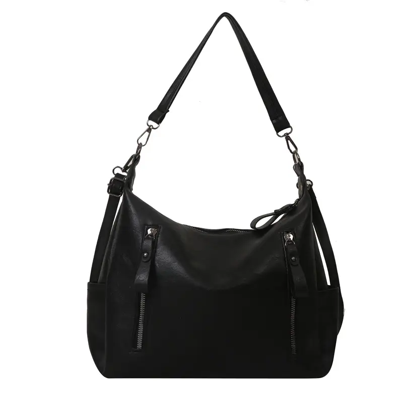 Black Retro Shoulder Bag Women 2023 Winter Tote - Image 9