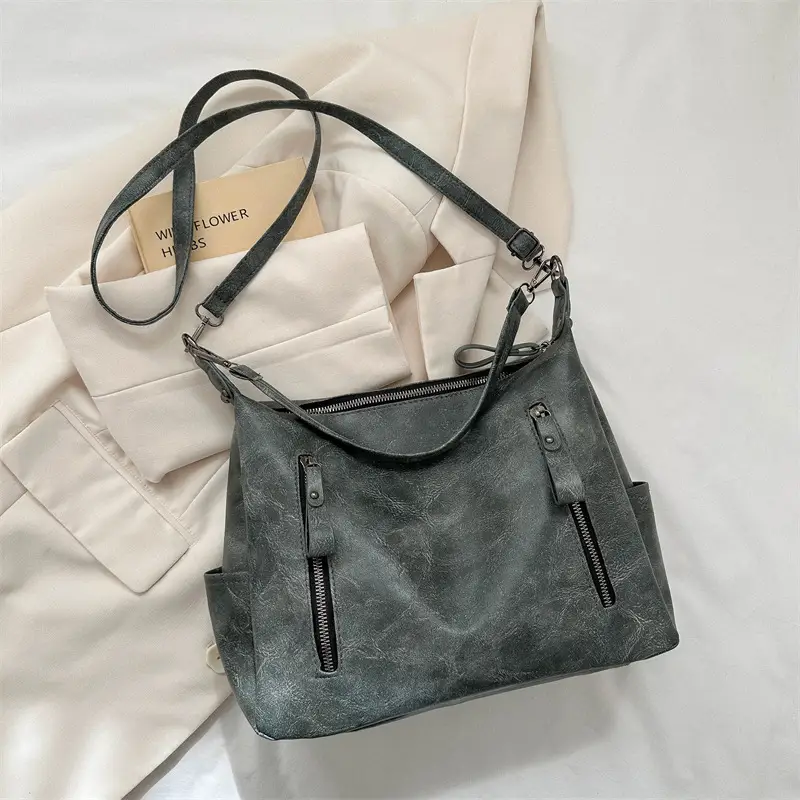 Black Retro Shoulder Bag Women 2023 Winter Tote - Image 4