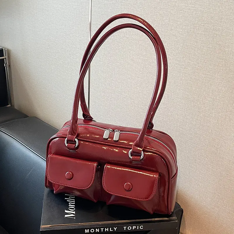 Women Woolen Plaid Shoulder Bag 2023 New Autumn Winter — feature 8