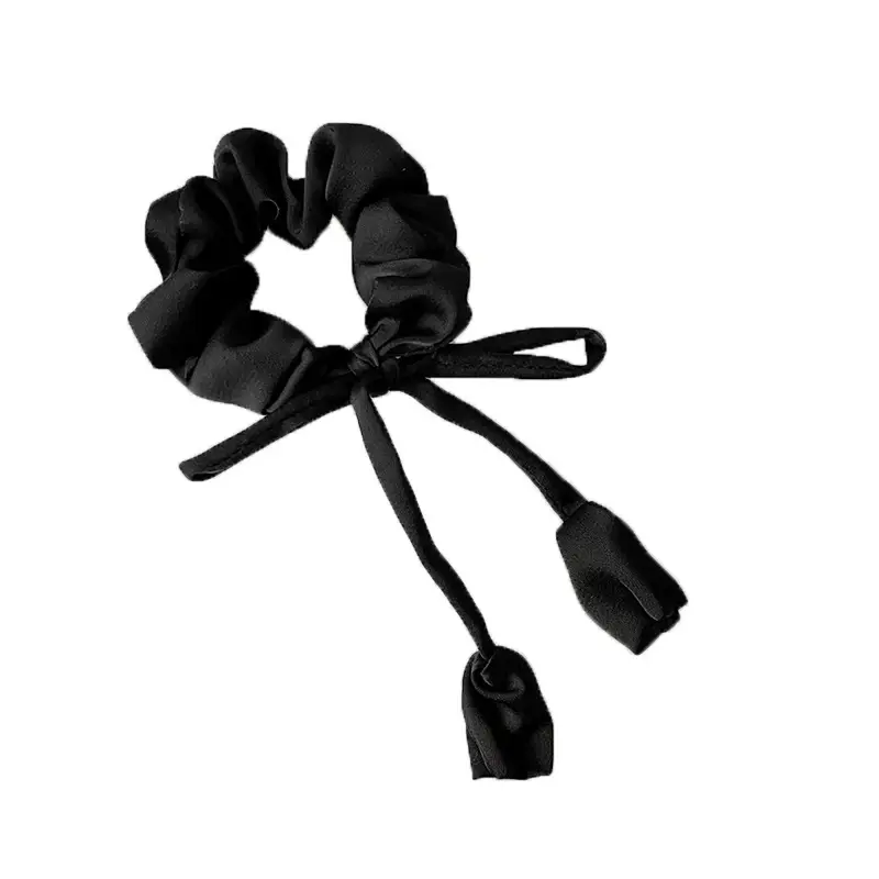 Red Bow Satin Hair Tie for Women