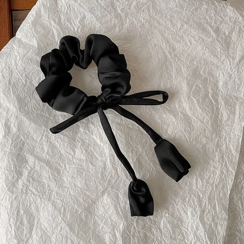 Red Bow Satin Hair Tie for Women — feature 9
