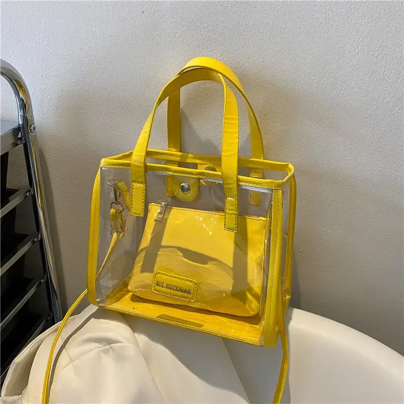 Transparent Jelly Shoulder Bag Pink 2023 - Image 6